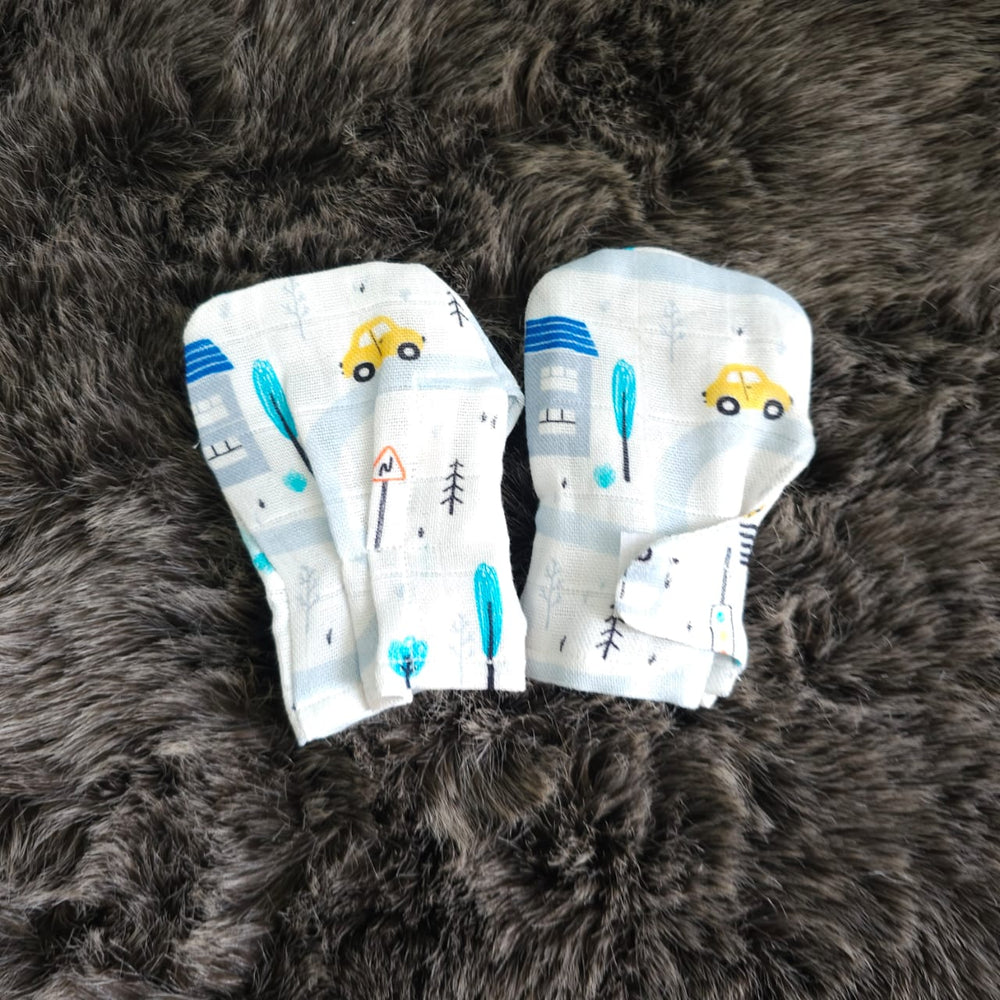 Printed Baby Mittens - Tiny Town