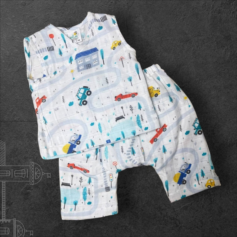 Printed Baby Jabla and Diaper Shorts Set - Tiny Town