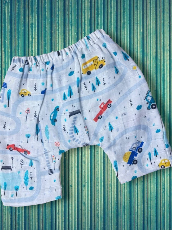 Printed Elastic Waist Baby Diaper Shorts - Tiny Town