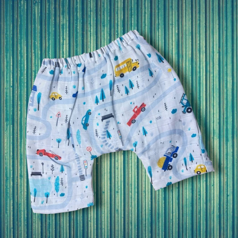 Printed Elastic Waist Baby Diaper Shorts - Tiny Town