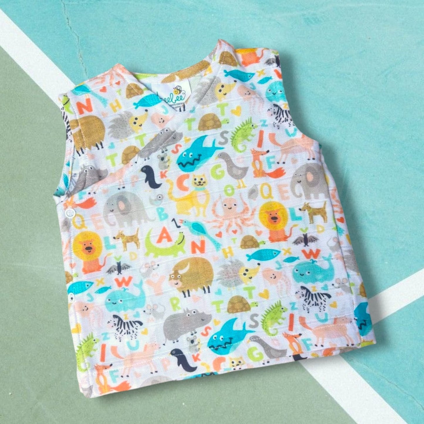 Keebee Organic Cotton Printed Jabla - Animal Kingdom