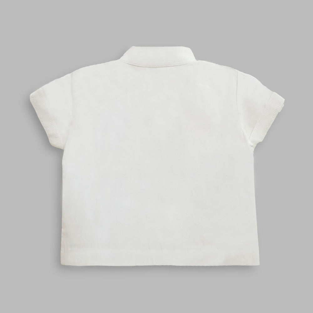 Embroidered Shirt with Pockets - Santa and Xmas Tree