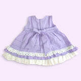 Hand Embroidered Lilac Peony Dress