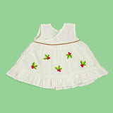 Embroidered Newborn Wrap Dress - Holly