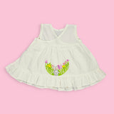Embroidered Newborn Wrap Dress - Rabbit