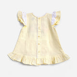 Hand Embroidered Yellow Dress - Blossom