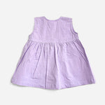 Organic Cotton Hand Embroidered Lilac Baby Girl Dress