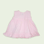 Organic Cotton Embroidered Girls Pink Jhabla / Dress - Love Letter