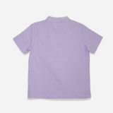 Organic Cotton Embroidered Shirts - Purple Pocket Hearts