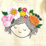 Organic Cotton Hand Embroidered Yellow Baby Girl Dress - Blossom