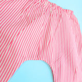 Striped Elastic Waist Baby Diaper Shorts - Pink