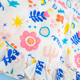 Keebee Organic Cotton Printed Girls Wrap Dress - Lil Picasso