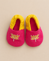Baby Girl Pink and Yellow Wrap Style Lehenga and Accessories Set - Lotus Pond