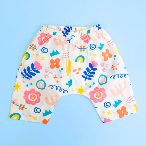 Keebee Organic Cotton Printed Elastic Waist Baby Diaper Pants - Lil Picasso