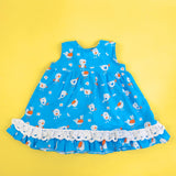 Keebee Organic Cotton Printed Peony Baby Girl Dress