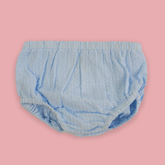 Keebee Organic Cotton Solid Textured Diaper / Nappy Cover - Baby Blue