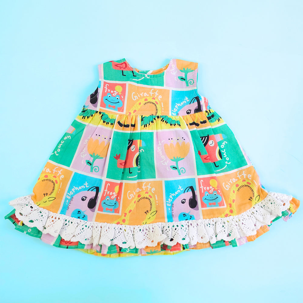 Girls Printed Peony Dress - Zoo Crew