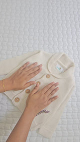 Embroidered Cardigan - Sunshine