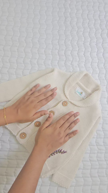 Embroidered Cardigan - Sunshine