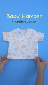 Muslin Printed White Jabla, Diaper Pants and Accessories Set - Bunny with Balloons