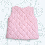 Organic Cotton Quilted Peach Vest - Rocking Horse