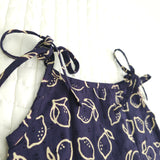 Printed Shoulder Knot Dress - Lemon