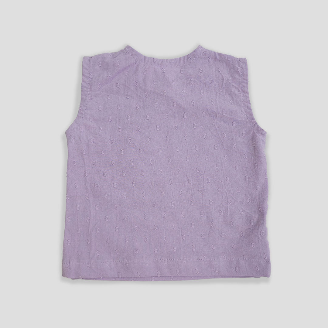 Keebee Organic Cotton Kimono Wrap Style Solid Putta Baby Jabla Set - Lilac