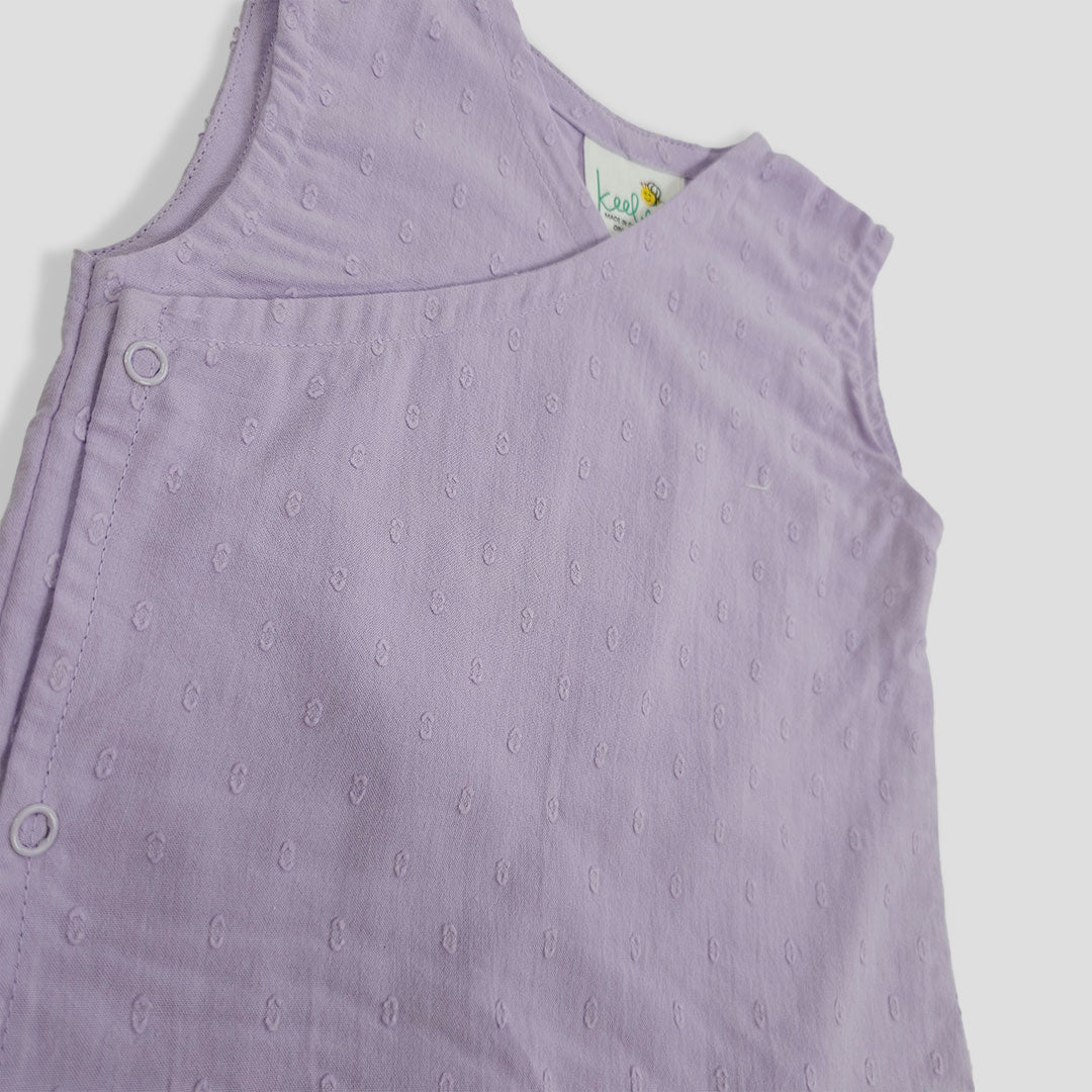 Keebee Organic Cotton Kimono Wrap Style Solid Putta Baby Jabla Set - Lilac