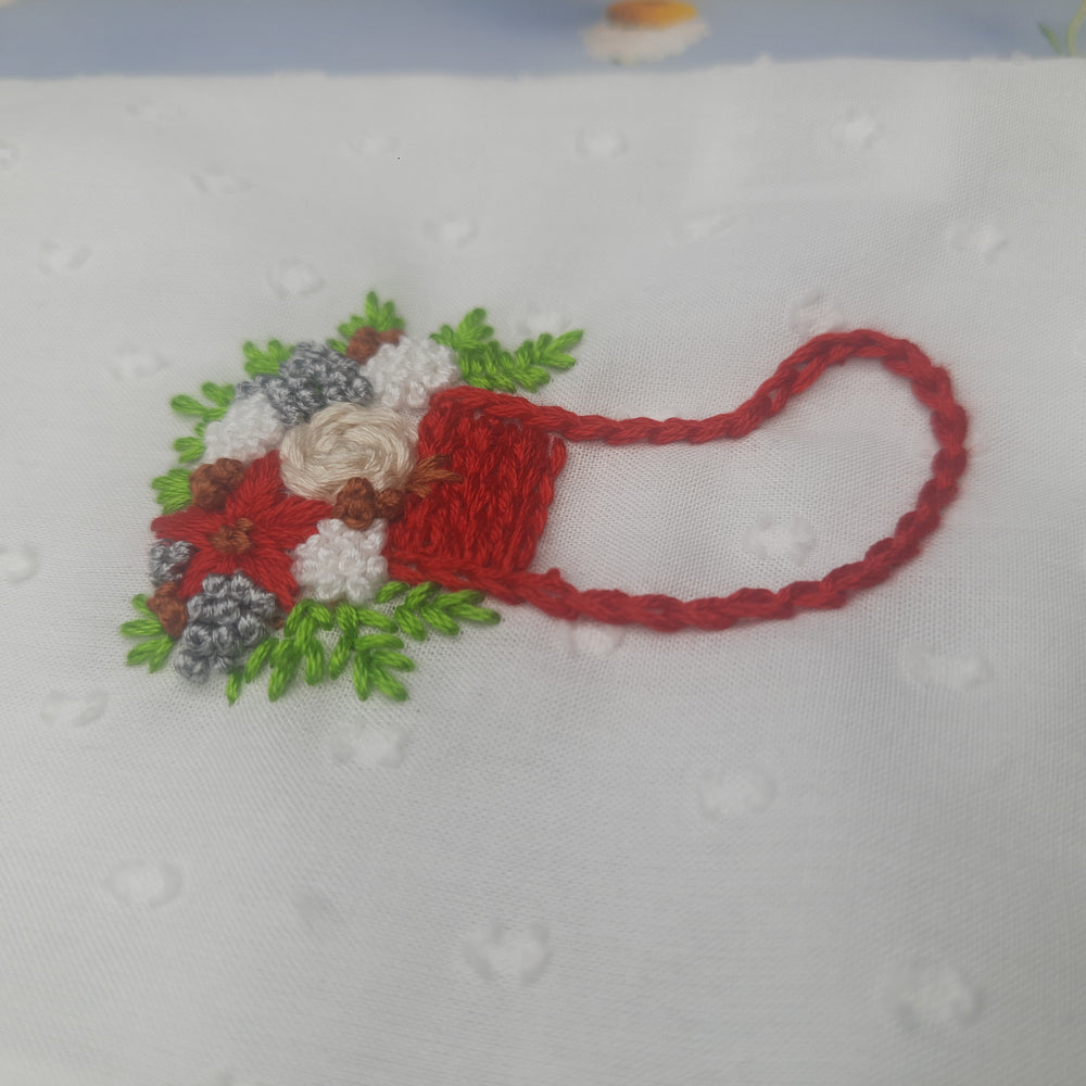 Embroidered Jabla and Diaper Shorts Set - Holiday Sock