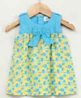 Baby Girl Yellow and Blue Kurta Set