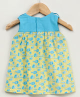 Baby Girl Yellow and Blue Kurta Set