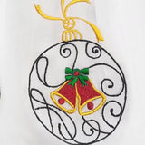 Embroidered White Wrap Dress - Xmas Decorations