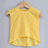 Baby Girl Yellow and Grey Choli Lehenga Set