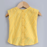 Baby Girl Yellow and Grey Choli Lehenga Set