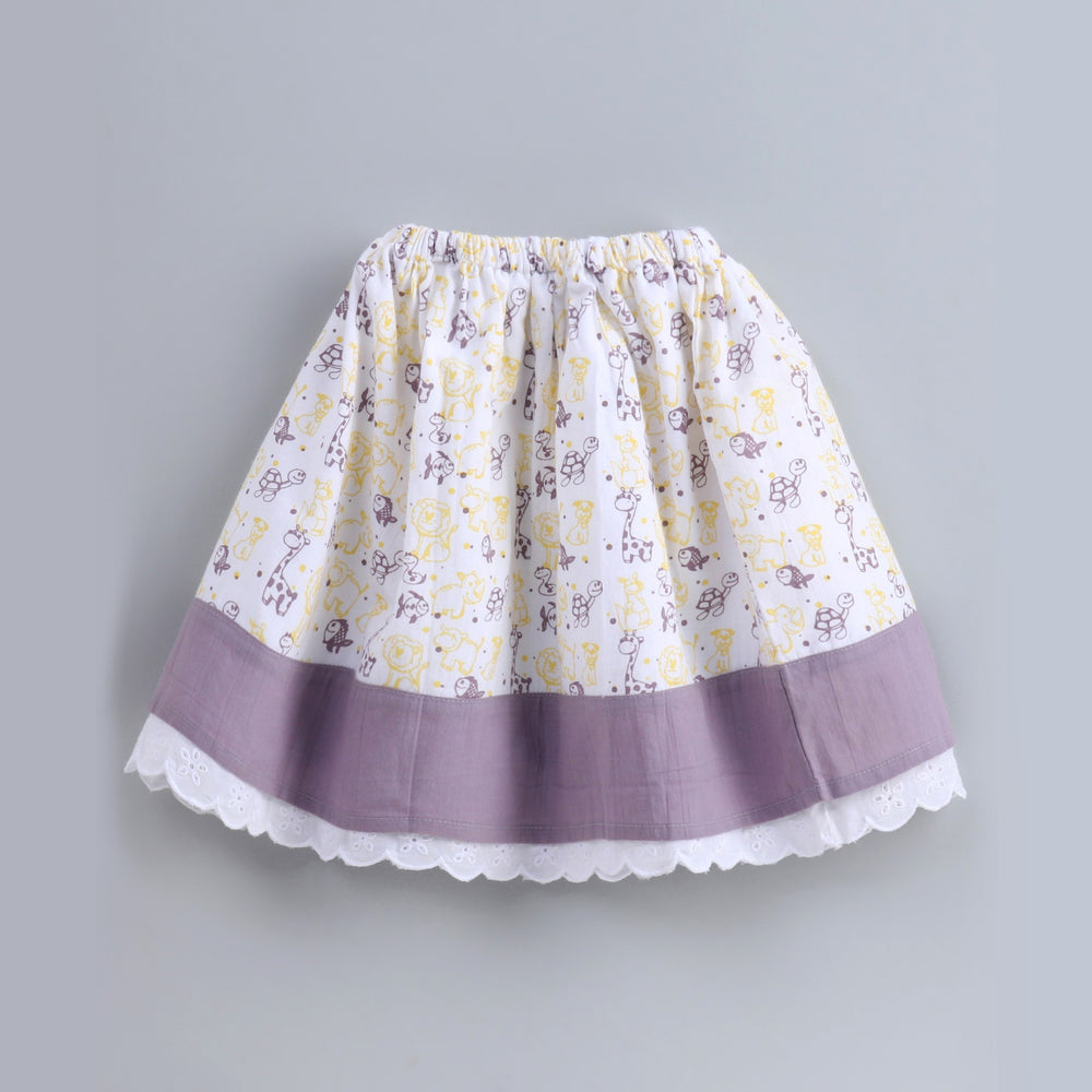 Baby Girl Yellow and Grey Choli Lehenga Set