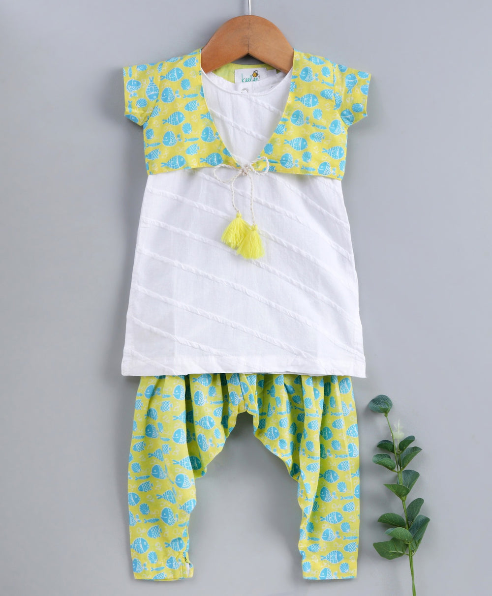 Baby Girl Double Jacket Patiala Set