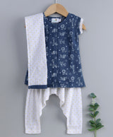 Baby Girl Denim Patiyala Set