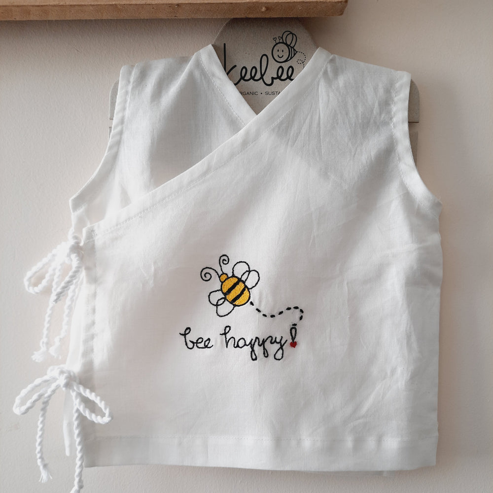 Sleeveless Embroidered Baby Jabla - Bee