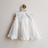 White Embroidered Wrap Dress - Rabbit