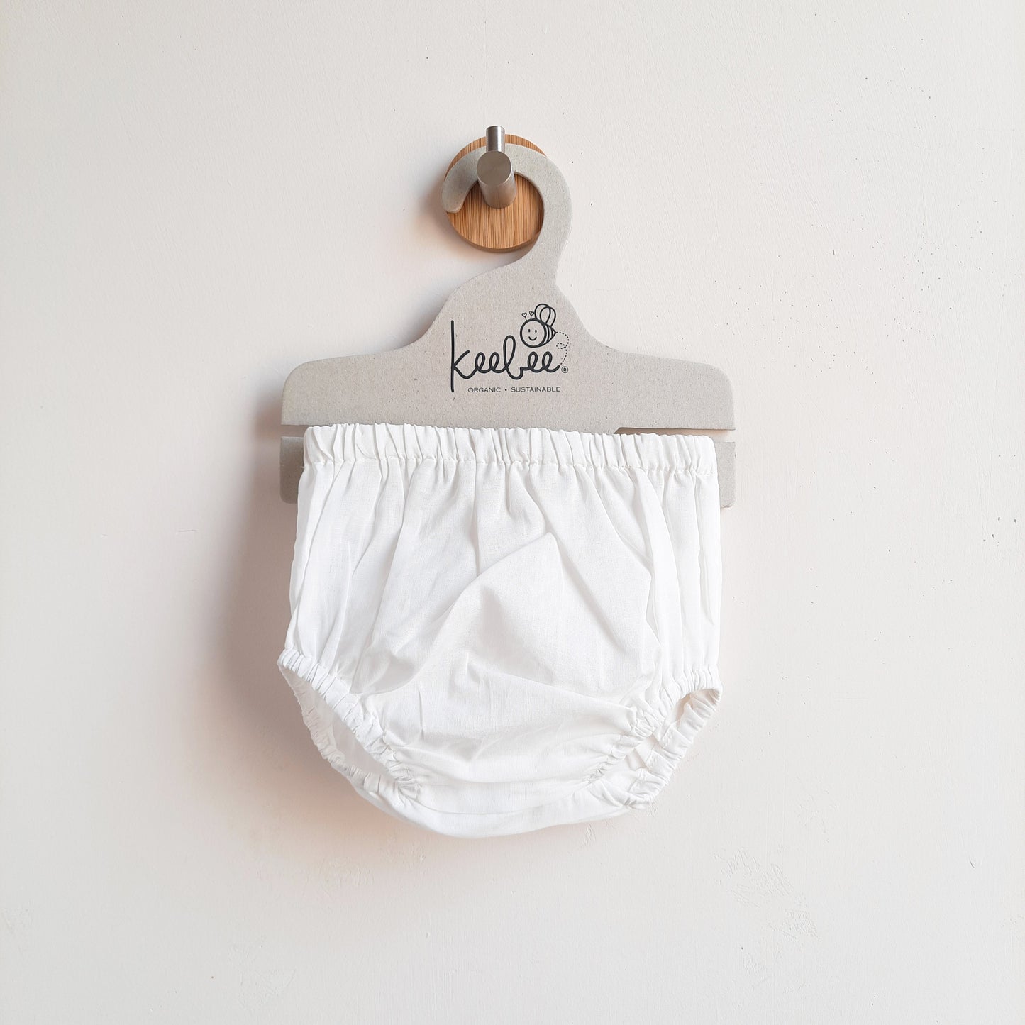 Organic Cotton Solid Diaper / Nappy Cover - White