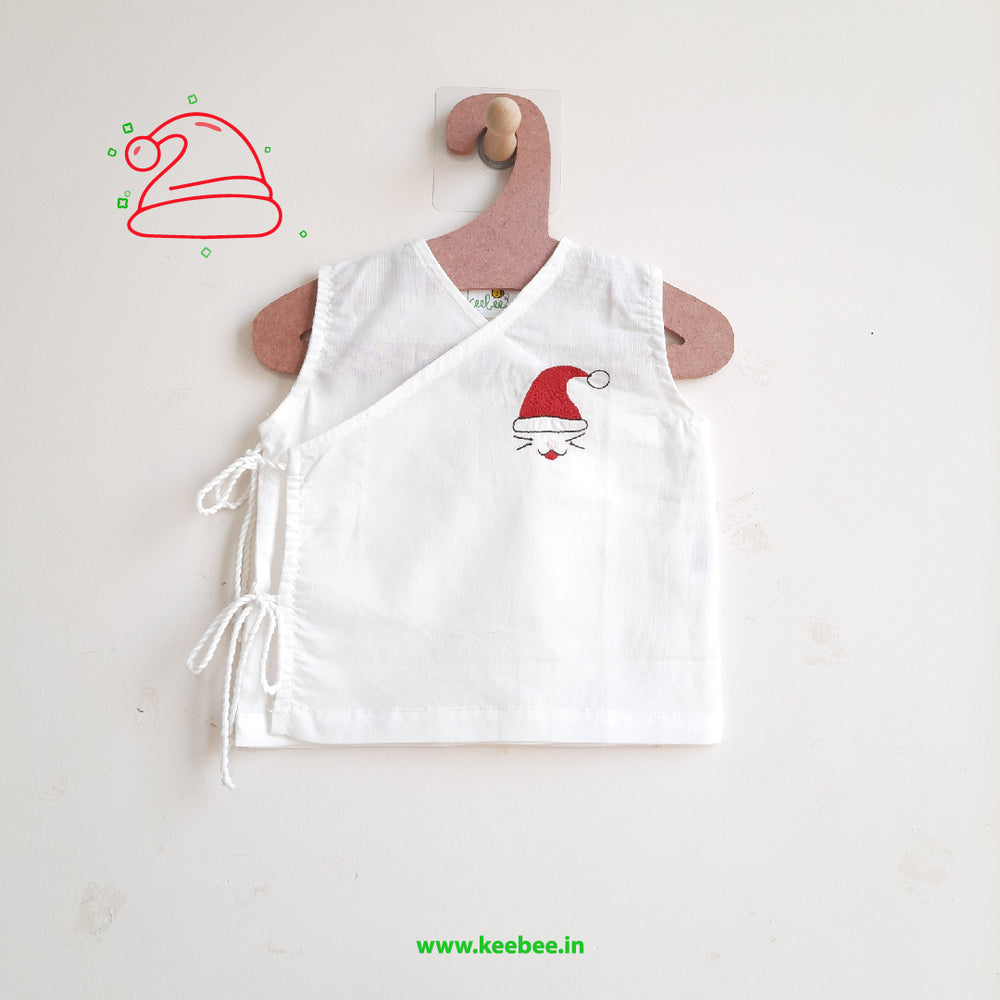 Sleeveless Embroidered Baby Jabla -Merry Cat