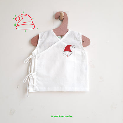 Sleeveless Embroidered Baby Jabla -Merry Cat