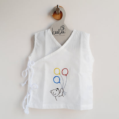 Sleeveless Embroidered Baby Jabla - Balloons