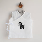 Sleeveless Embroidered Baby Jabla - Zebra
