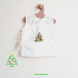 Sleeveless Embroidered Baby Jabla - Xmas Tree