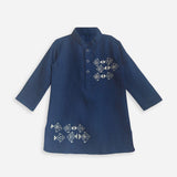 Baby Boy Embroidered Kurta - Fishes