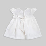 Organic Cotton Putta Ruffle Sleeve Embroidered Girls Dress - Paisley