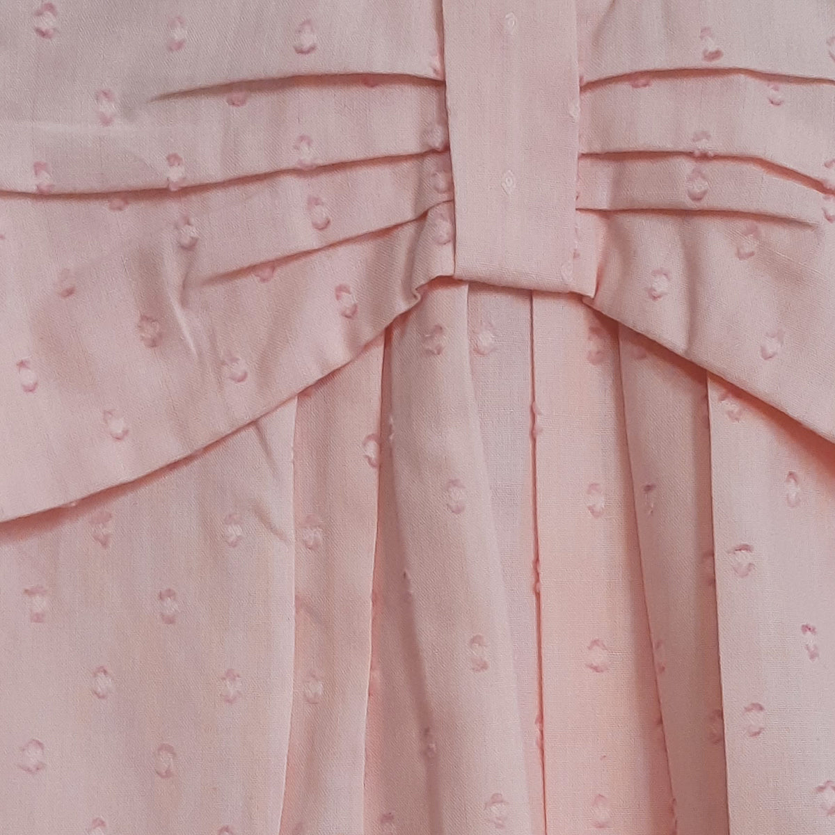 Keebee Organic Cotton Putta Ruffle Sleeve Girls Bow Dress - Peach