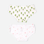 Organic Cotton Girls Hipsters - Cactus Love Combo Set of 2
