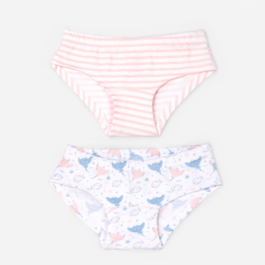 Organic Cotton Girls Hipsters Enchanted Ocean Combo Set of 2